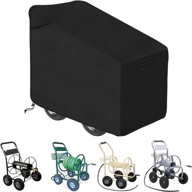 Main image of Durable Fabric Outdoor Garden Hose Reel Cart Protective Cover, Weather Resistant Patio Hose Reel Cover, Dustproof UV Resistant Shield Fits Most Hose Reel Models for Yard Lawn