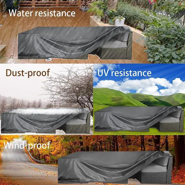Alt view image 5 of 7 - Patio Furniture Cover Waterproof, Large Outdoor Sectional Sofa Cover for Deck, Lawn and Backyard, Heavy Duty Patio Cover for Outdoor Furniture