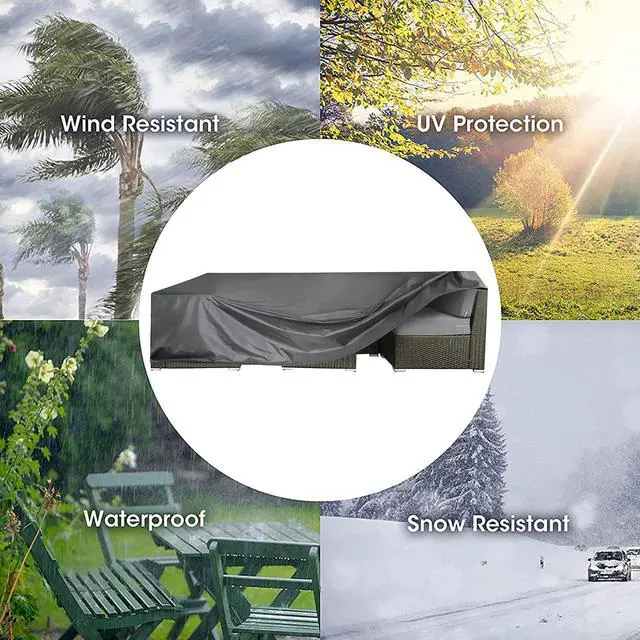 Alt view image 6 of 7 - Patio Furniture Cover Waterproof, Large Outdoor Sectional Sofa Cover for Deck, Lawn and Backyard, Heavy Duty Patio Cover for Outdoor Furniture