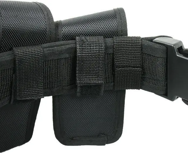 Alt view image 3 of 7 - Black Tactical Nylon police Security Guard Duty Belt Utility Kit