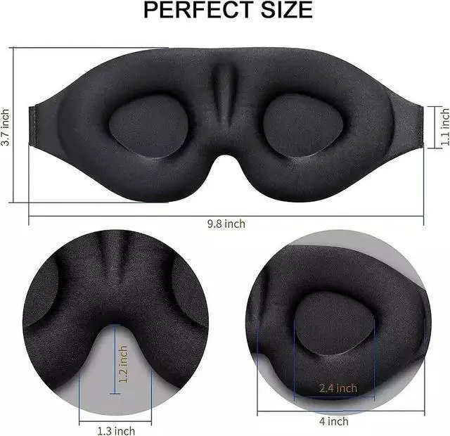 Alt view image 3 of 6 - 3D Sleep For Men & Women Eye For Sleeping Blindfold Travel Accessories