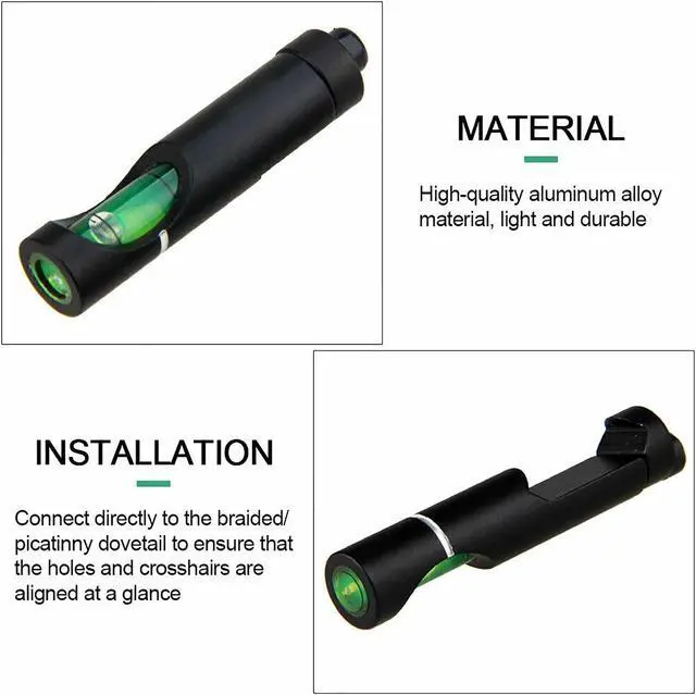 Alt view image 4 of 7 - Metal Spirit Bubble Level Rifle Sight Scope Mount for 20mm Picatinny Weaver Rail