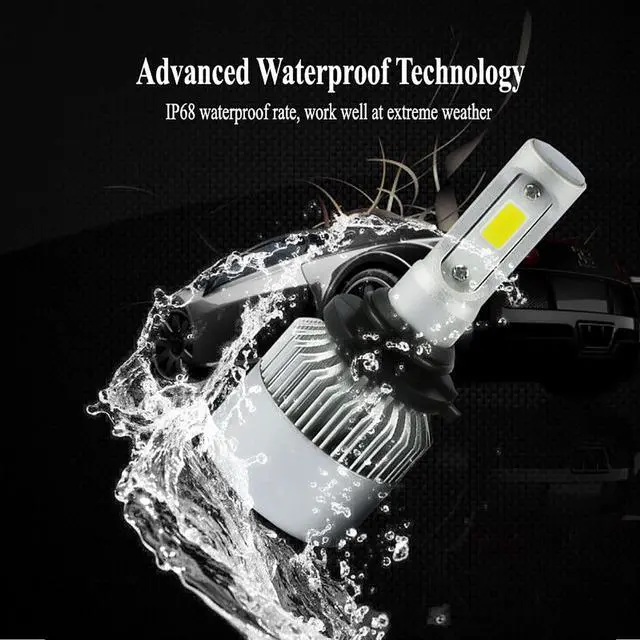 Alt view image 3 of 6 - 9006 HB4 LED Headlights Bulbs Lamp Fog Light Hi/Lo Beam HID Xenon 2000W 300000LM
