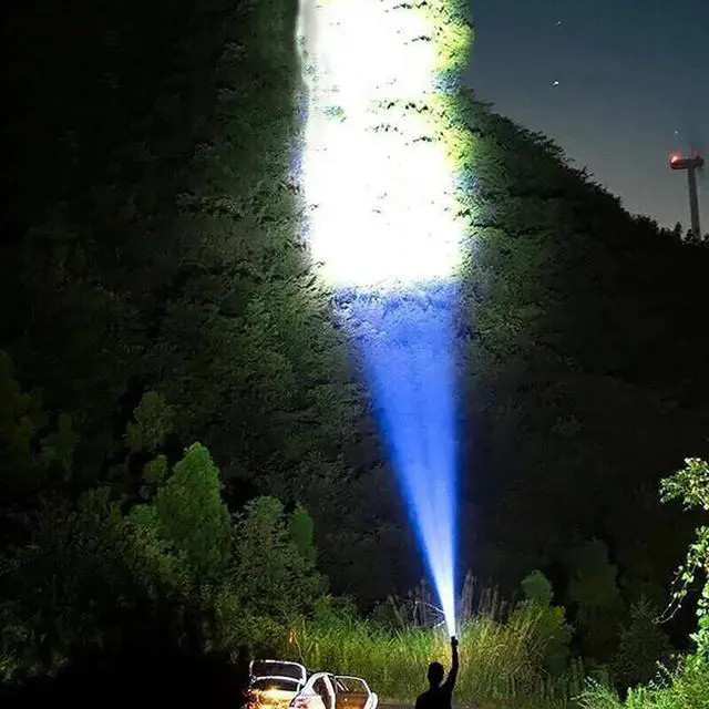 Alt view image 5 of 7 - Super Bright LED Torch Flashlight+USB Rechargeable Tactical Camping Outdoor Lamp