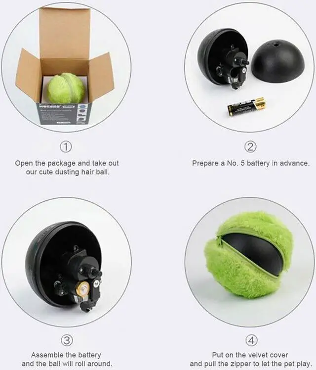 Alt view image 6 of 7 - New plush pet toys Automatic vacuum cleaner pet toys