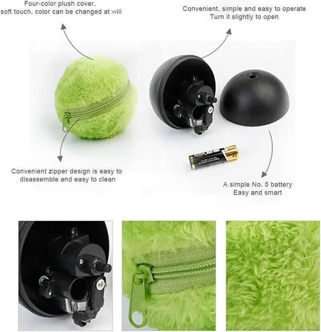 Alt view image 3 of 7 - New plush pet toys Automatic vacuum cleaner pet toys