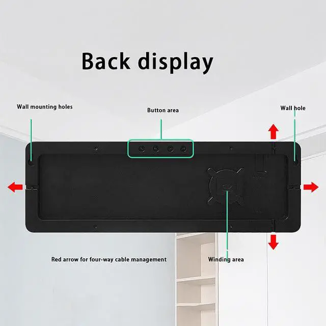 Alt view image 3 of 5 - Large LED Digital Wall Clock Temperature Date Day Display USB Remote Control