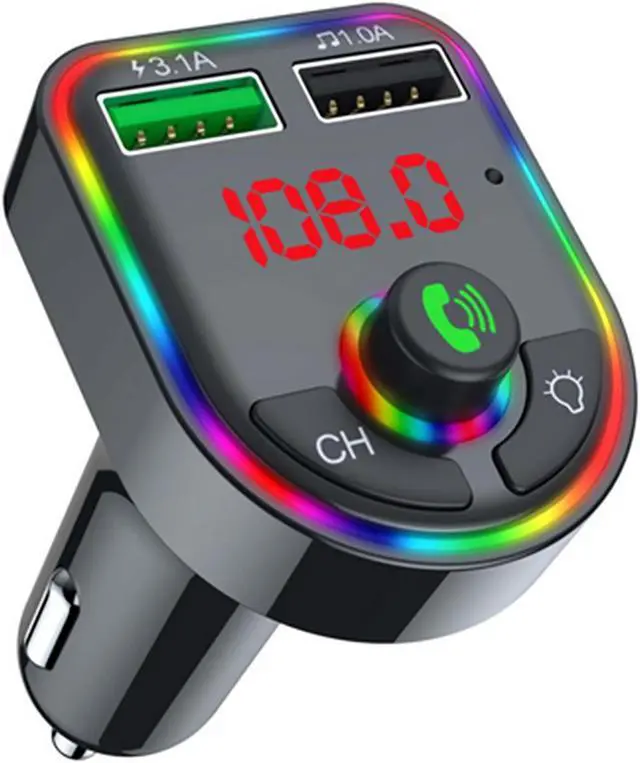 Alt view image 6 of 7 - Wireless Car Bluetooth FM Transmitter MP3 Audio USB Charger Adapter Handsfree