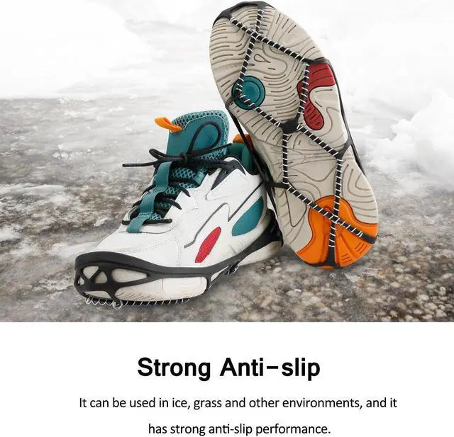 Alt view image 2 of 7 - Ice Snow Grippers Anti Slip For Winter Shoes Boots Spikes Grips Crampon Chains