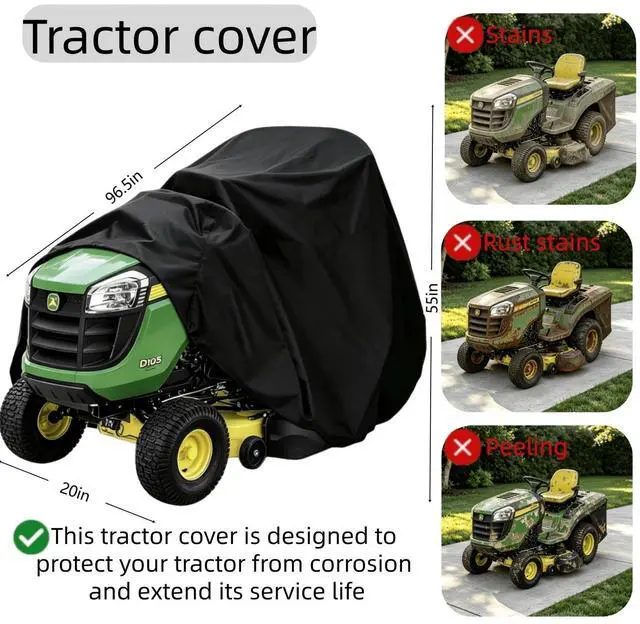 Alt view image 2 of 5 - Black ATV Cover, Heavy Duty All Weather Outdoor Beach Vehicle Protector