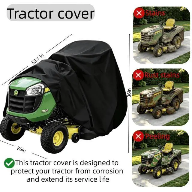 Alt view image 2 of 5 - Black ATV Cover, Heavy Duty All Weather Outdoor Beach Vehicle Protector