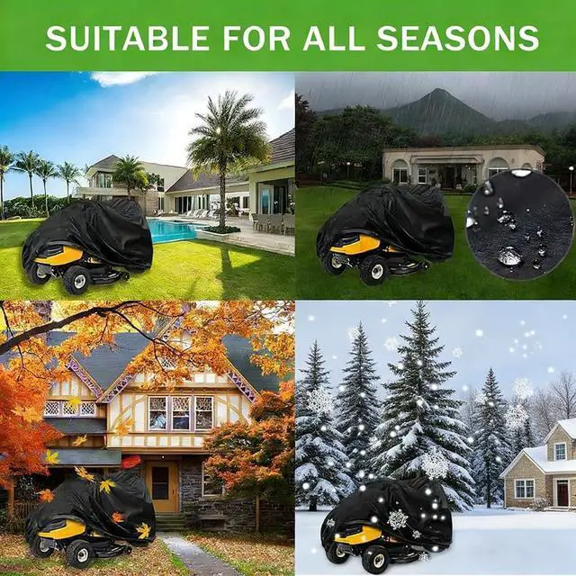 Alt view image 5 of 5 - Black ATV Cover, Heavy Duty All Weather Outdoor Beach Vehicle Protector