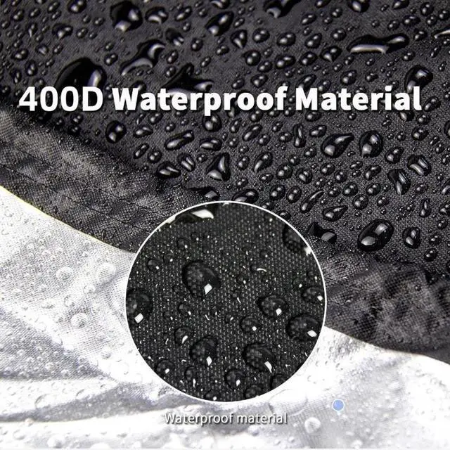 Alt view image 4 of 5 - PU-Coated Protective Cover, Black Outdoor Dustproof Cover with Buckle Closures & Carry Handles, Durable Protector for Daily Use & Convenient Storage