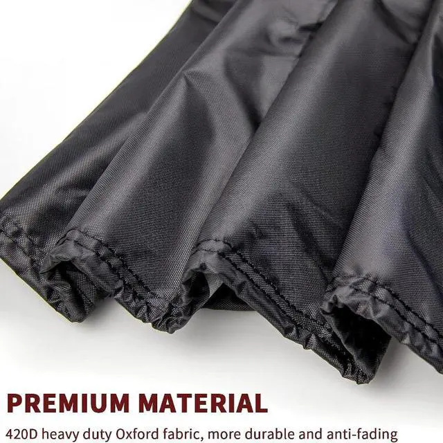 Alt view image 5 of 5 - PU-Coated Protective Cover, Black Outdoor Dustproof Cover with Buckle Closures & Carry Handles, Durable Protector for Daily Use & Convenient Storage