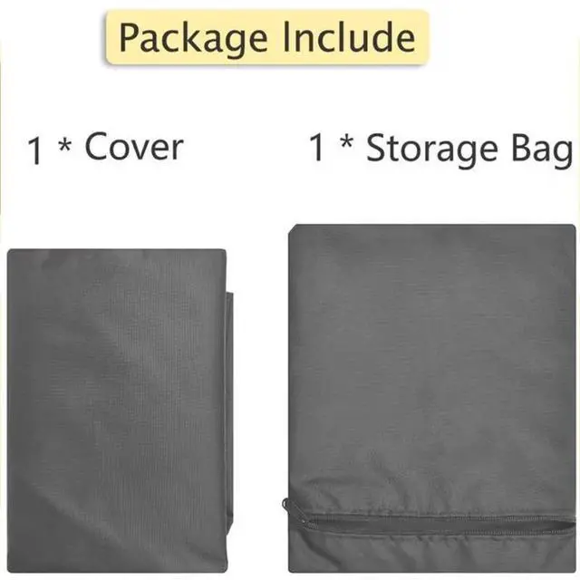 Alt view image 4 of 5 - Dark Grey LShape Patio Sectional Sofa Cover, Waterproof AllWeather Outdoor Corner Furniture Protector
