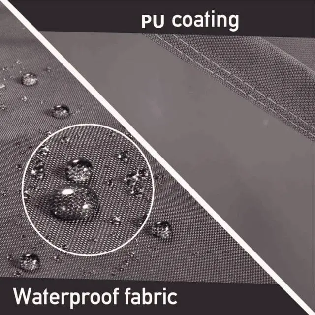 Alt view image 5 of 5 - Dark Grey Round Patio Table Chair Set Cover, Waterproof AllWeather Outdoor Furniture Protector