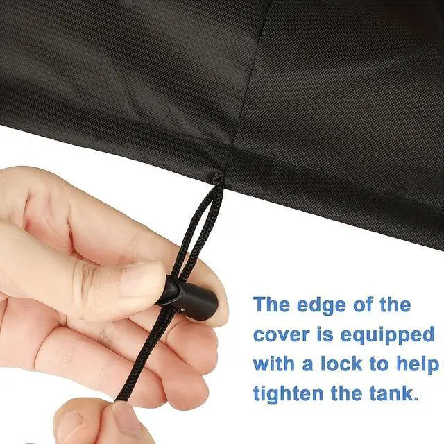 Alt view image 4 of 5 - Black Rectangular Table Cover, All Weather Waterproof Outdoor Patio Rectangular Table Protector