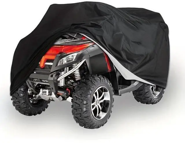 Main image of Black ATV Cover, Waterproof All Weather Outdoor Beach All Terrain Vehicle Protector