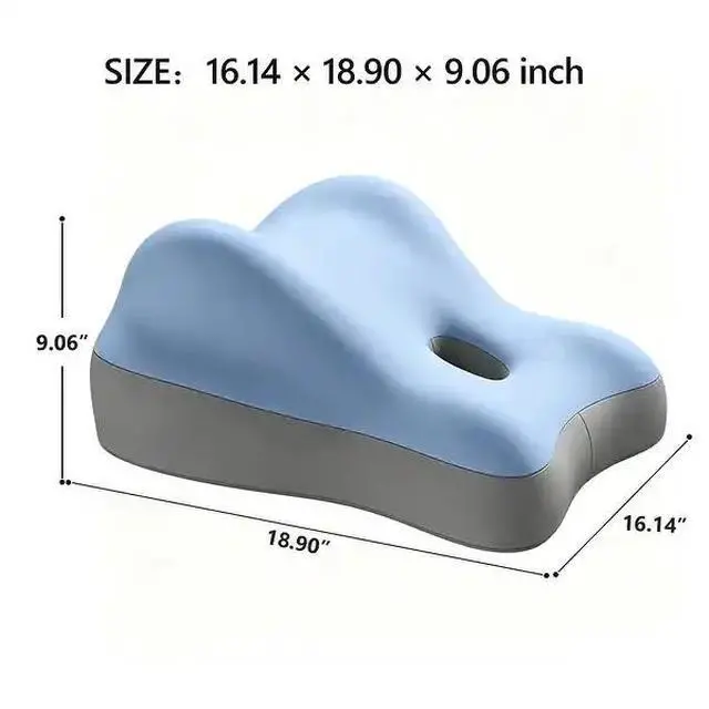 Alt view image 4 of 6 - Plush Inflatable Body Pillow with Ultra-Soft Fluffy Surface, Comfort Support Cushion for Bed & Sofa, Beige Inflatable Pillow, Easy to Clean & Store