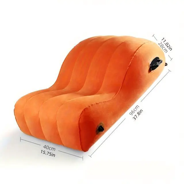 Alt view image 4 of 6 - Plush Inflatable Body Pillow with Ultra-Soft Fluffy Surface, Comfort Support Cushion for Bed & Sofa, Beige Inflatable Pillow, Easy to Clean & Store