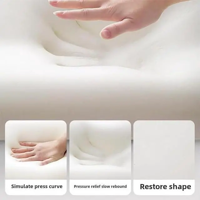 Alt view image 3 of 4 - Plush Inflatable Body Pillow with Ultra-Soft Fluffy Surface, Comfort Support Cushion for Bed & Sofa, Beige Inflatable Pillow, Easy to Clean & Store