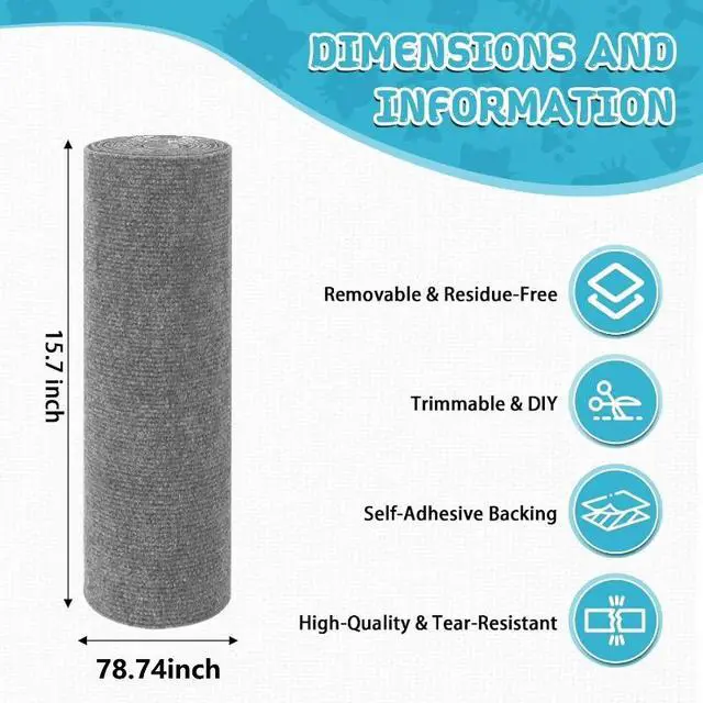 Alt view image 4 of 5 - SelfAdhesive Cat Scratch Mat, Trimmable Sofa AntiScratch Protector Mat, Durable SisalLike Furniture Guard Cover for Couch, Chair, Wall, Prevent Cats from Scratching Furniture