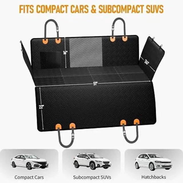 Alt view image 6 of 6 - SUV Cargo Liner for Dogs, Waterproof AntiScratch Pet Trunk Seat Cover, NonSlip Dog Cargo Mat with Side Walls, Durable Pet Cargo Protector for SUV, Truck & Van