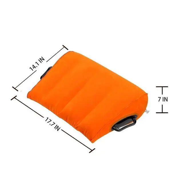 Alt view image 5 of 6 - Inflatable Positioning Wedge Pillow with Handles, Portable Body Support Cushion for Body Position, Relaxation & Support, Lightweight Inflatable Wedge Cushion for Home Use