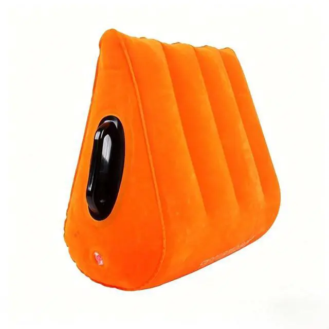 Alt view image 6 of 6 - Inflatable Positioning Wedge Pillow with Handles, Portable Body Support Cushion for Body Position, Relaxation & Support, Lightweight Inflatable Wedge Cushion for Home Use