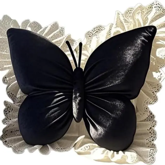 Alt view image 3 of 6 - Plush Butterfly-Shaped Throw Pillows, Soft Cute Decorative Cushions for Bedroom Sofa Decoration, Fun Stylish Home Furnishings, Premium Plush Gift Pillow