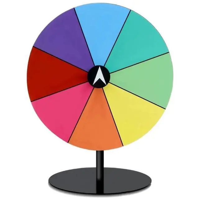 Alt view image 2 of 5 - Full-Metal Tabletop Spinning Prize Wheel, 8 Inch Portable Roulette Game Wheel, Ideal for Wedding, Birthday, Holiday, Graduation & Carnival Party Activities