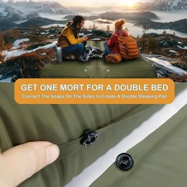 Alt view image 7 of 7 - Upgraded 5.51 Inch Self-Inflating Camping Pad with Built-in Pump, Ultra Light Inflatable Sleeping Mat, Compact Streamlined Camping Bed for Camping, Backpacking, Hiking, Ideal Gear for Solo Campers