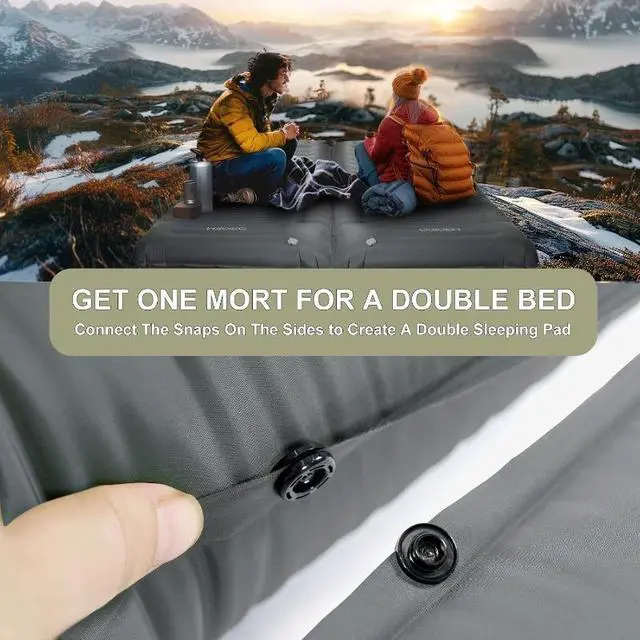Alt view image 3 of 4 - Upgraded 5.51 Inch Self-Inflating Camping Pad with Built-in Pump, Ultra Light Inflatable Sleeping Mat, Compact Streamlined Camping Bed for Camping, Backpacking, Hiking, Ideal Gear for Solo Campers