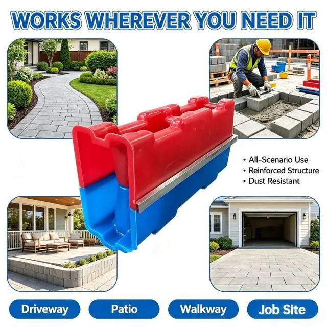 Alt view image 3 of 7 - Plastic Hollow Concrete Block Mold, Reusable Interlocking Brick Mould, DIY Concrete Hollow Brick Molding Tool for Garden Landscape Construction