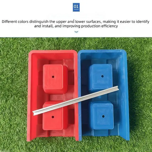 Alt view image 4 of 7 - Plastic Hollow Concrete Block Mold, Reusable Interlocking Brick Mould, DIY Concrete Hollow Brick Molding Tool for Garden Landscape Construction