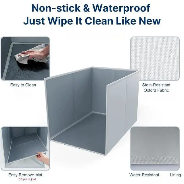 Alt view image 7 of 7 - Space-Saving Litter Box Fence with Storage Function, Anti-Dirt Cat Litter Box Cover, Safe & Easy-to-Clean Pet Sanitation Barrier, Mess Prevention Design for Indoor Cats & Pet Owners