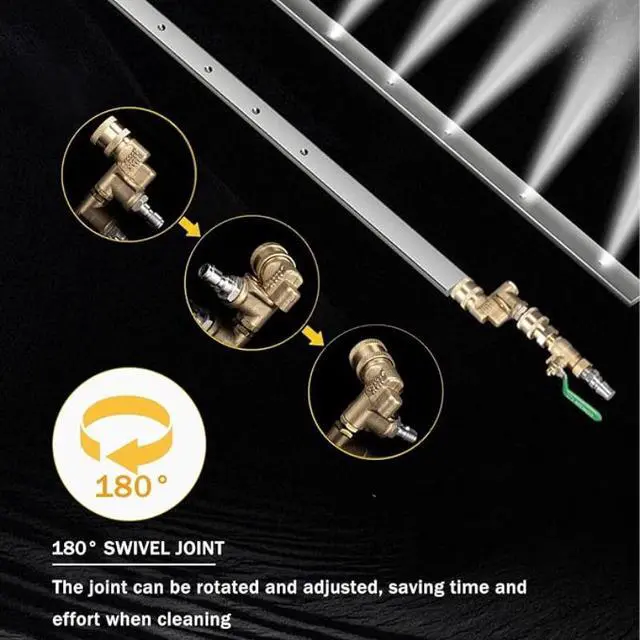 Alt view image 2 of 5 - Durable 304 Stainless Steel Manual Radiator Cleaner for Car SUV Truck, 1/4" Adapter & C Connector Included, Power-Free Efficient Cooling System Maintenance Tool