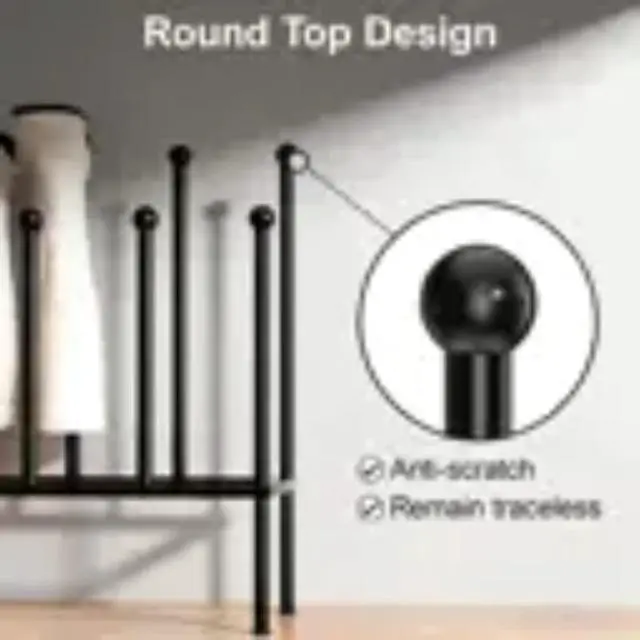 Alt view image 4 of 6 - Space-Saving Black Metal Tall Boot Organizer, Durable Modern Shoe Storage Rack, Ideal for Entryway, Wardrobe and Dorm Room Shoe Arrangement