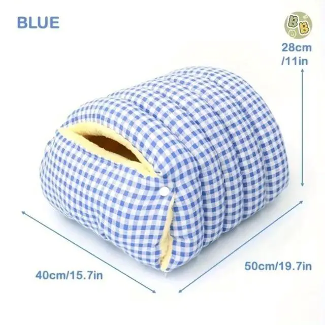 Alt view image 5 of 5 - Fully Enclosed Plush Cat Cave Bed, Winter Warm Detachable Multifunctional Cat House, Large Space for 1 Adult Cat or Two Kittens