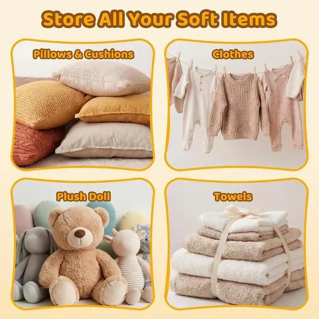 Alt view image 6 of 7 - 100×90cm Clear PVC Sofa Toy Storage Seat with Double Zipper, Durable Multi-Purpose Storage Bag for Plush Toys & Household Supplies