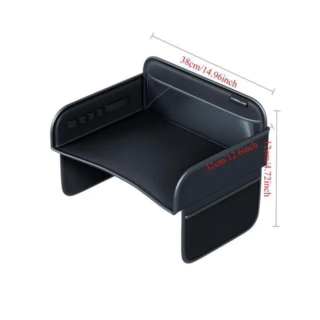 Alt view image 5 of 5 - Portable Car Seat Activity Tray, Waterproof Kids Travel Lap Desk with Tablet Holder, Car Backseat Organizer for Children Playing & Drawing