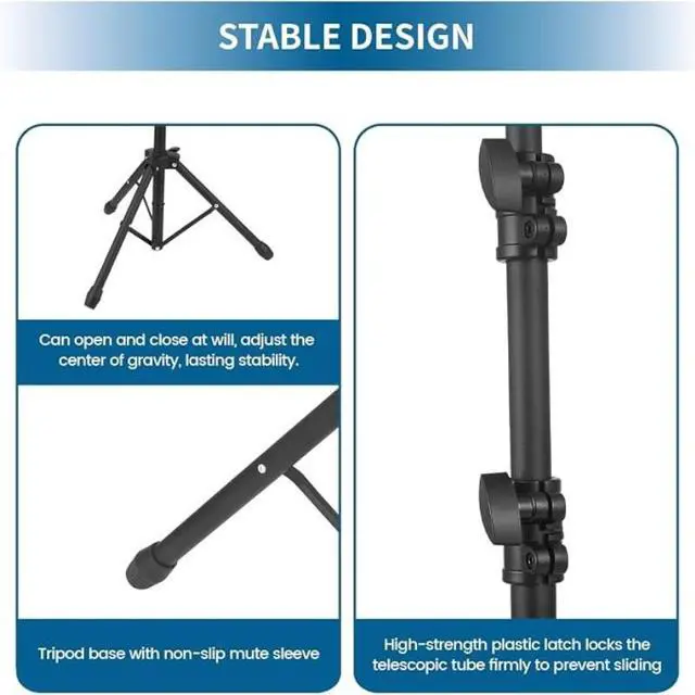 Alt view image 6 of 7 - Adjustable Height Triangular Tattoo Armrest Tripod, Portable Tattoo Arm & Leg Rest with Soft Sponge Pad, Durable Tattoo Holder Stand for Tattoo Studio & Salon Supplies, Black