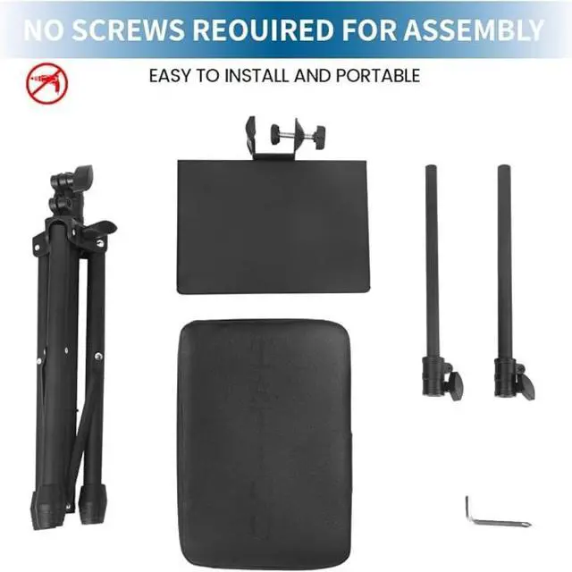 Alt view image 7 of 7 - Adjustable Height Triangular Tattoo Armrest Tripod, Portable Tattoo Arm & Leg Rest with Soft Sponge Pad, Durable Tattoo Holder Stand for Tattoo Studio & Salon Supplies, Black