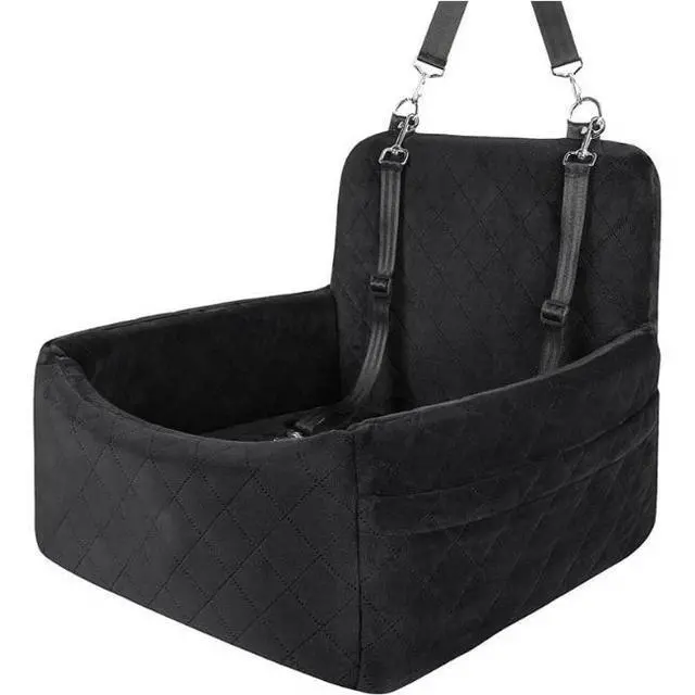Alt view image 3 of 6 - Dog Car Seat for Small Medium Dogs, Quilted Pet Booster Car Seat, Soft AntiSlip Pet Travel Carrier with Safety Harness for Car Travel