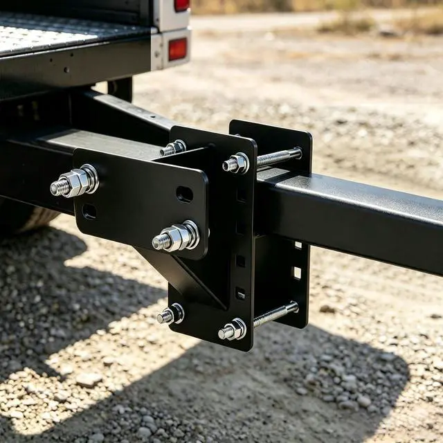 Alt view image 5 of 5 - Trailer Spare Wheel Carrier, Heavy Duty Car Spare Tire Mount Bracket, Universal Rustproof Trailer Tire Holder, No Lock Design Vehicle Trailer Replacement Accessories
