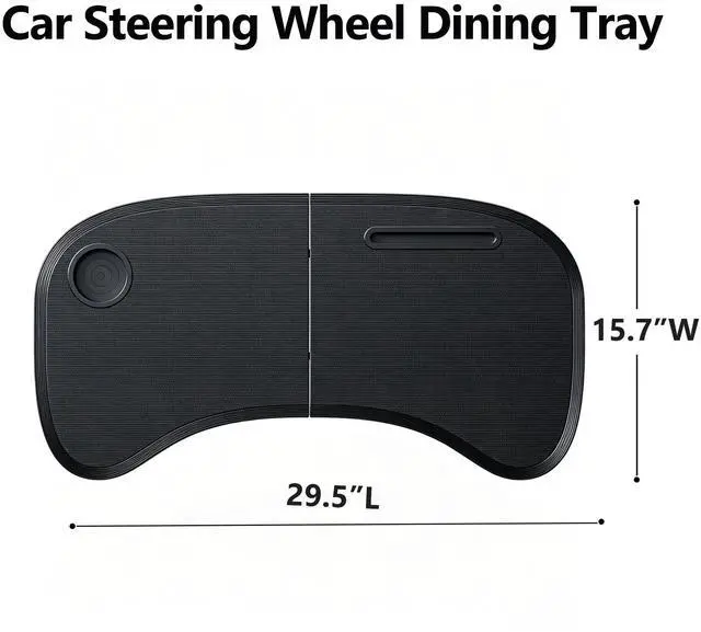 Alt view image 2 of 3 - Multifunctional Car Foldable Desk, Portable Front Seat Car Laptop Stand, Center Console Mounted Auto Table Bracket, Universal Vehicle Dining Table Holder for Working, Eating and Office Use
