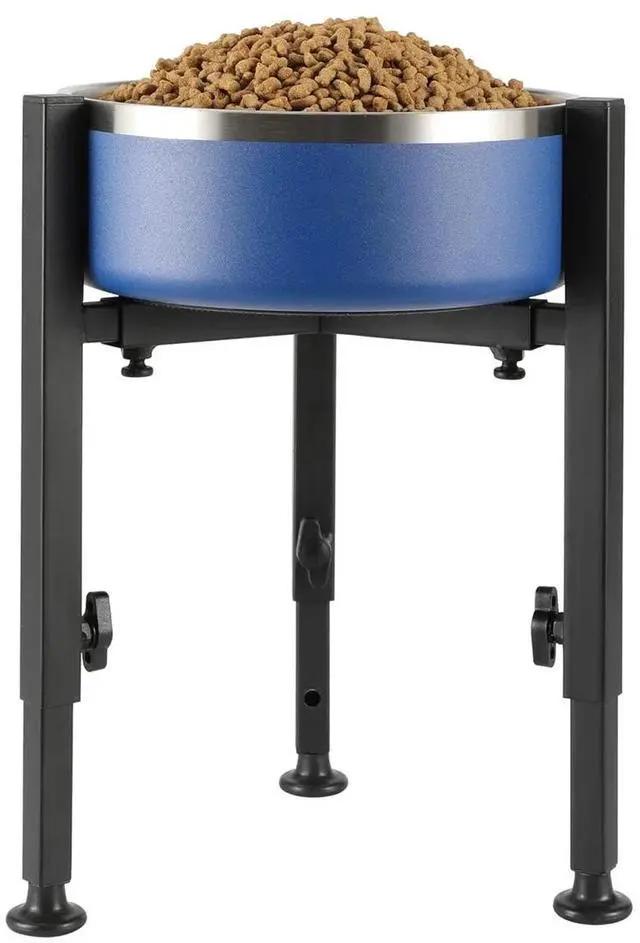 Alt view image 2 of 4 - Adjustable Dog Bowl Stand, Metal Elevated Pet Feeder Holder with Adjustable Height and Width, Indoor Outdoor Raised Pet Food Water Bowl Support Bracket for Dogs and Cats