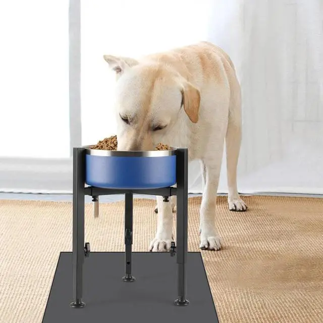 Alt view image 4 of 4 - Adjustable Dog Bowl Stand, Metal Elevated Pet Feeder Holder with Adjustable Height and Width, Indoor Outdoor Raised Pet Food Water Bowl Support Bracket for Dogs and Cats
