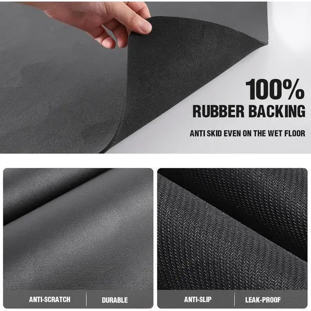 Alt view image 6 of 7 - Coffee Mat - Absorbent Hide Stain Rubber Backed Dish Drying Mat for Kitchen Counter - Bar Mats for Countertops Accessories Fit Under Coffee Maker Espresso Machine
