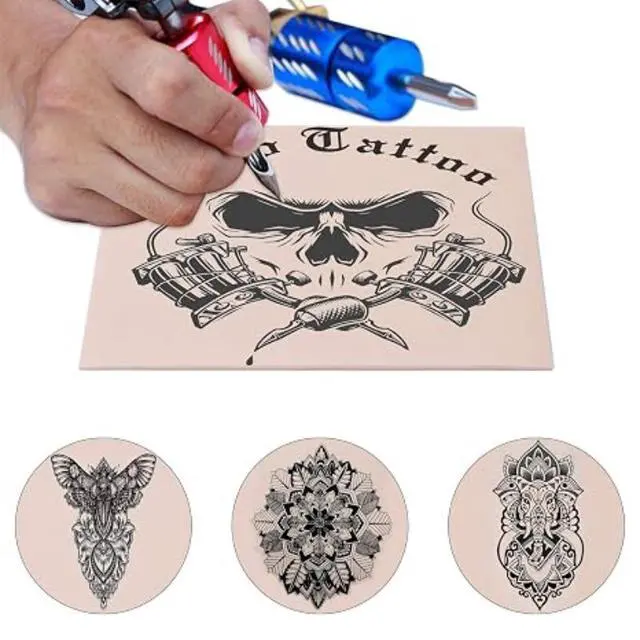 Alt view image 5 of 6 - Blank Tattoo Practice Skin Sheets 30 Pcs, 1mm Thickness Artificial Fake Skin, Tattoo Training Supplies for Beginners & Tattoo Artists